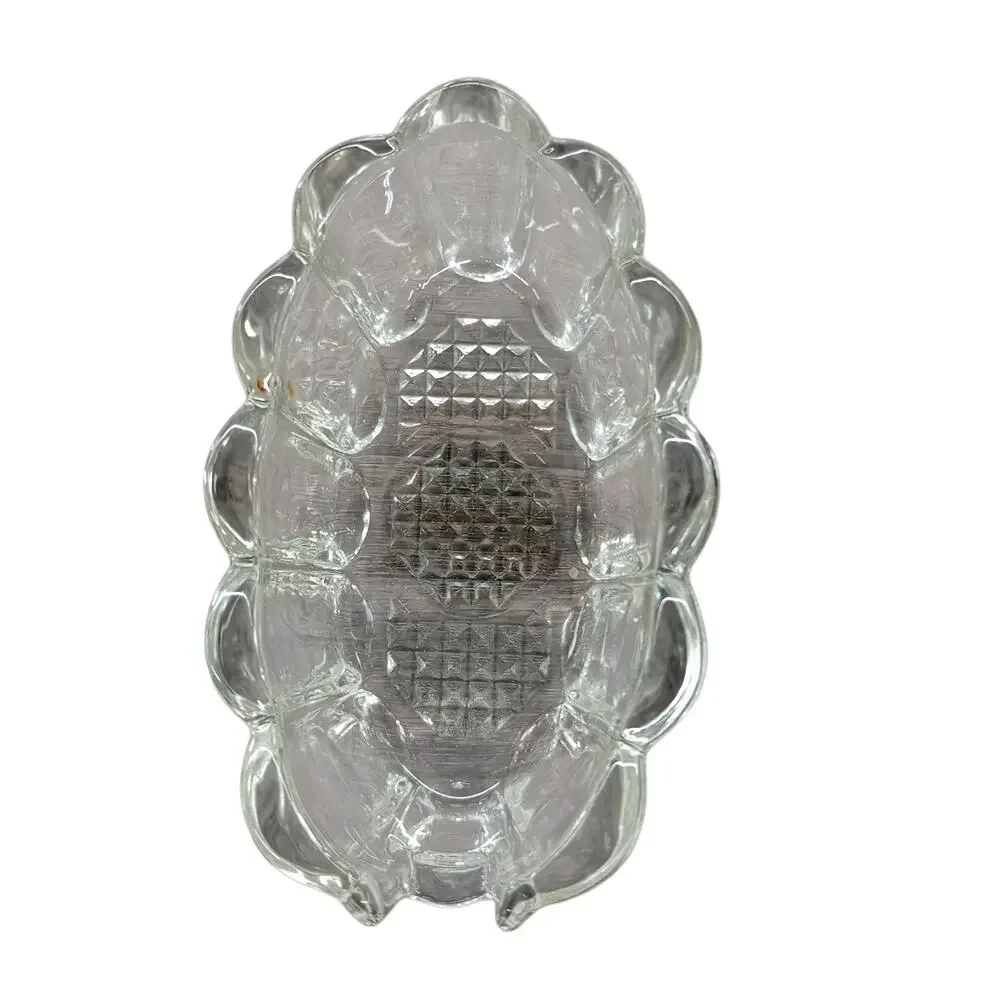 Lot of 2 Princess House Crystal Utensil Spoon & Fork Rest Holders #438 Vintage